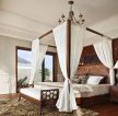 古典风格卧室四柱床装饰设计效果图