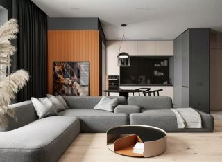现代简约风公寓布艺沙发装饰图片