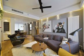 现代风格房子客厅沙发装饰设计效果图