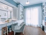 80㎡浪漫蓝色调美式风格两居室设计。