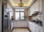 欧式风格厨房橱柜白色装饰效果图