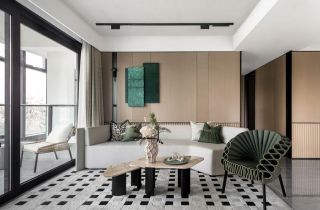 现代风格两居客厅沙发装饰效果图