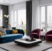 时尚公寓客厅沙发装饰设计效果图