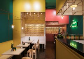 餐饮店墙面颜色装饰设计效果图