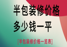 半包裝修價格多少錢一平,半包裝修價格一覽表