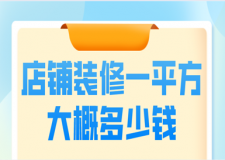 店鋪裝修一平方大概多少錢