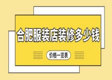 合肥服裝店裝修多少錢(價格一覽表)