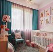 婴儿房粉色壁纸装饰效果图