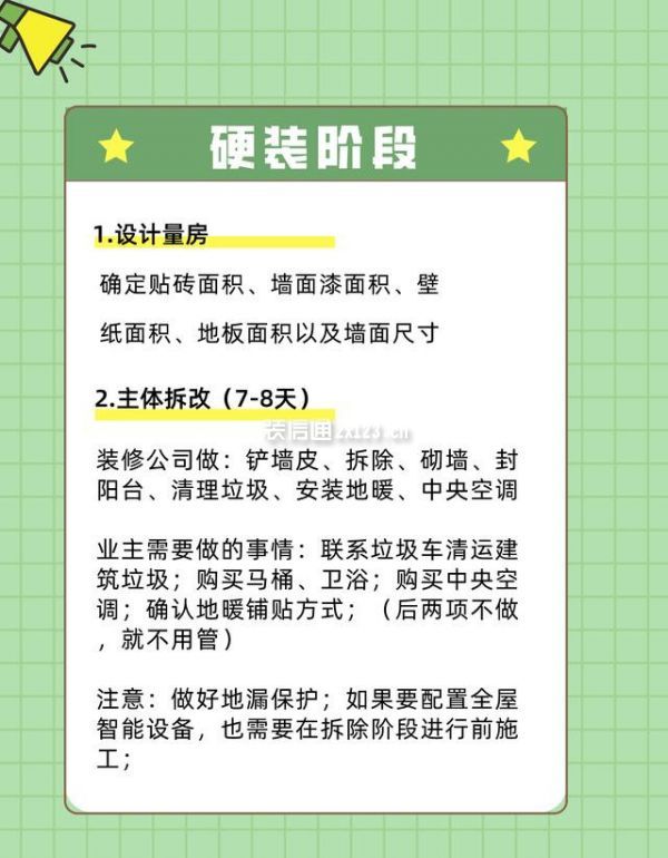 装修流程步骤详解图之硬装部分段