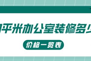 北京办公室装修一平米多少钱