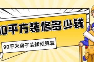 90平方米的房子的装修预算是多少