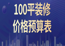 100平裝修價格預算表