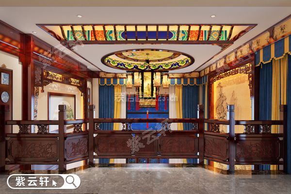 紫云轩别墅中式装修设计