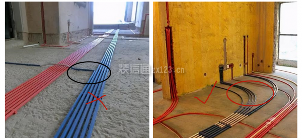 裝修巡查注意事項之穿線管折角呈90度