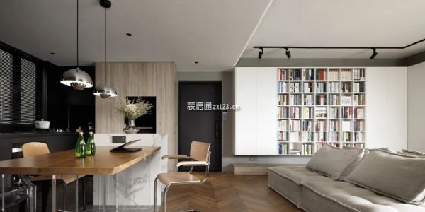 香江世纪名城81平米现代风格两室两厅装修案例