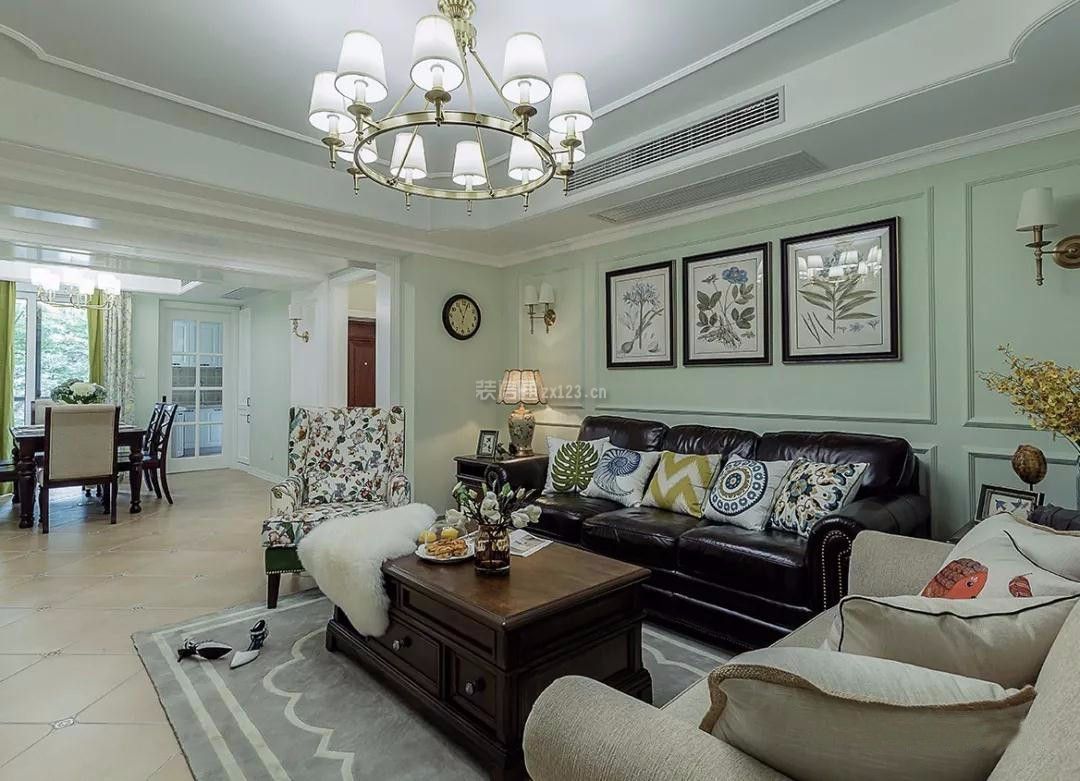 美式客厅装修设计 美式客厅装修风格 美式客厅装修布局效果图