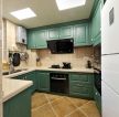 厨房绿色橱柜装饰设计效果图