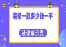 2023裝修單價表，裝修一般多少錢一平
