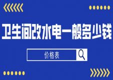 衛(wèi)生間改水電一般多少錢(qián)(價(jià)格表)