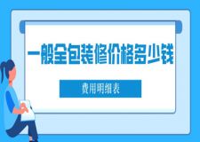 一般全包裝修價格多少錢(費用明細(xì)表)