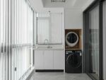 170平现代简约风格装修，电视墙还能这么装，阳台洗衣机+洗手台组合，值得借鉴！