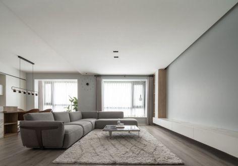 兴业·盛世华府现代风格146平米三居室装修案例