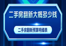 2024二手房翻新大概多少錢?二手房翻新預(yù)算明細(xì)表