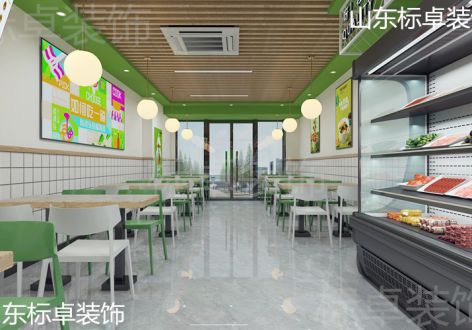 济南200排连锁餐饮店设计装修案例
