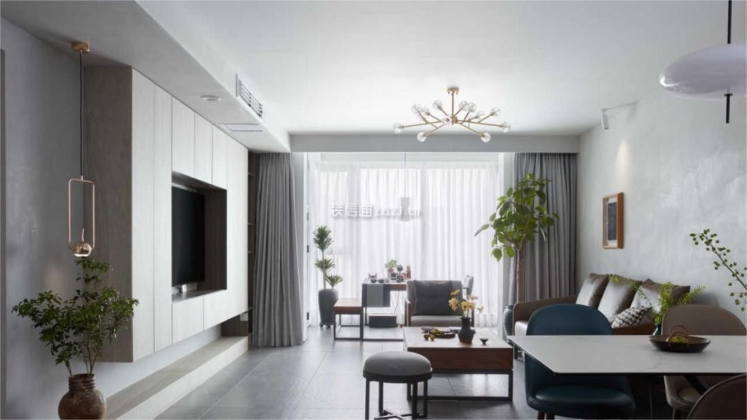 现代客厅电视柜效果图 现代客厅灯饰效果图 现代客厅茶几效果图