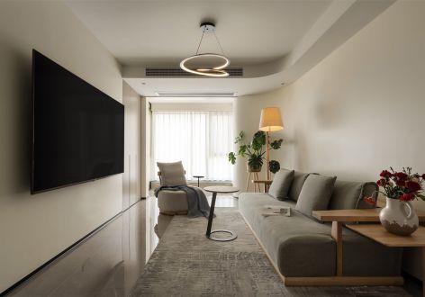 千渡·东山晴现代风格93平米二居室装修案例