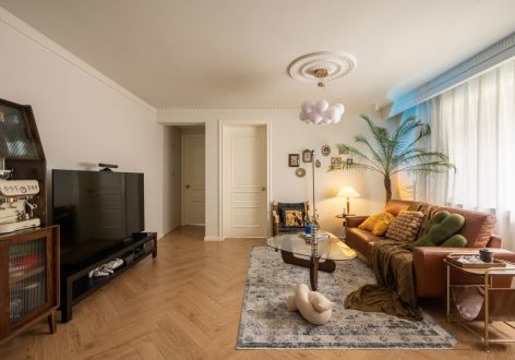 时尚家苑108㎡三居室新古典风格装修案例
