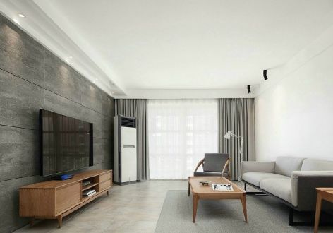 中电海湾国际社区现代风格89平米二居室装修案例