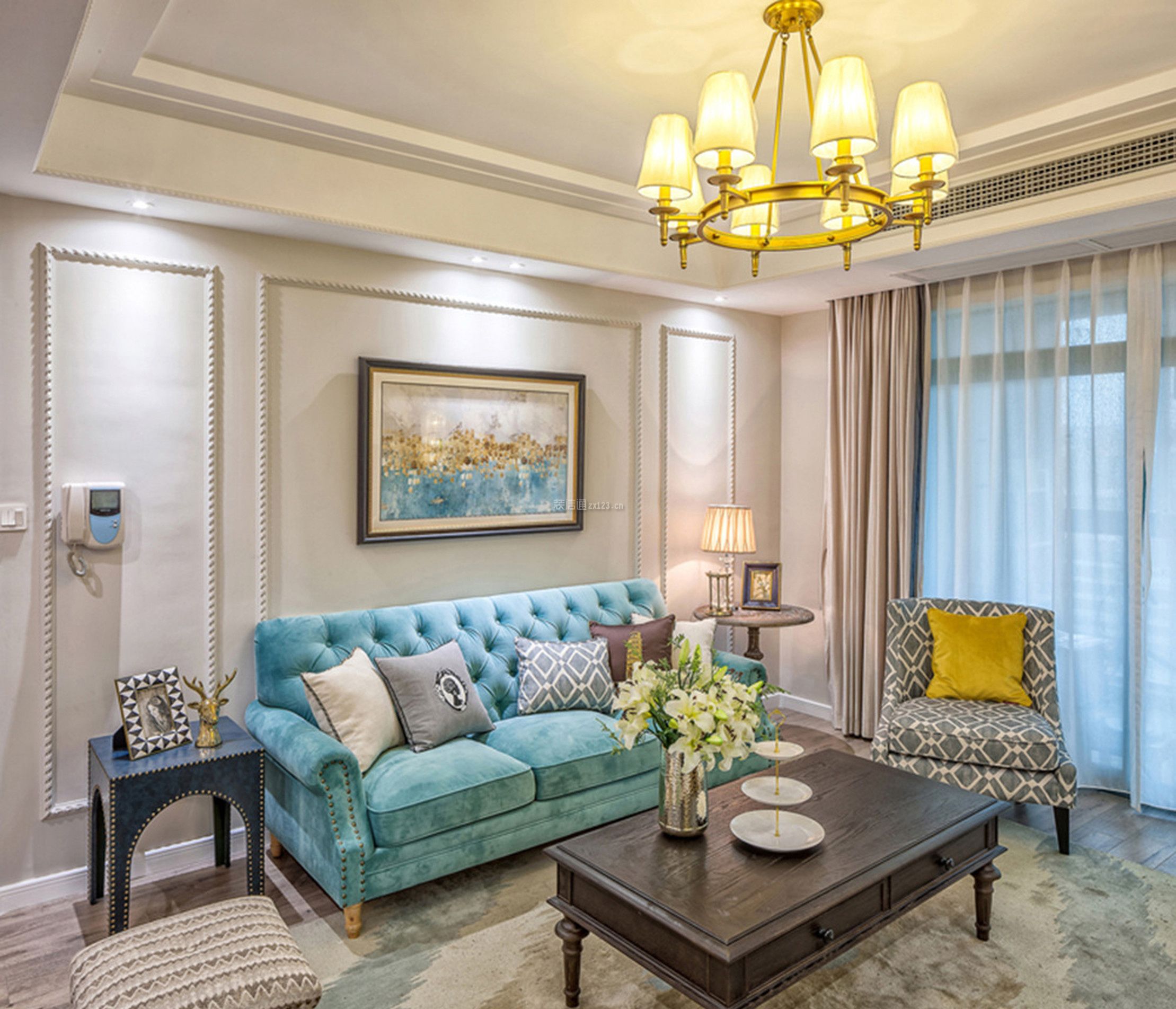 美式客厅现代风格装修图片 美式客厅沙发组合