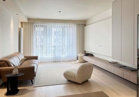 天祥广场现代风格100平米三居室装修案例