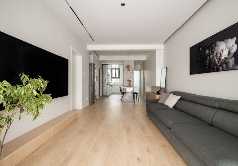 建岳·同昌名邸现代风格70平米一居室装修案例