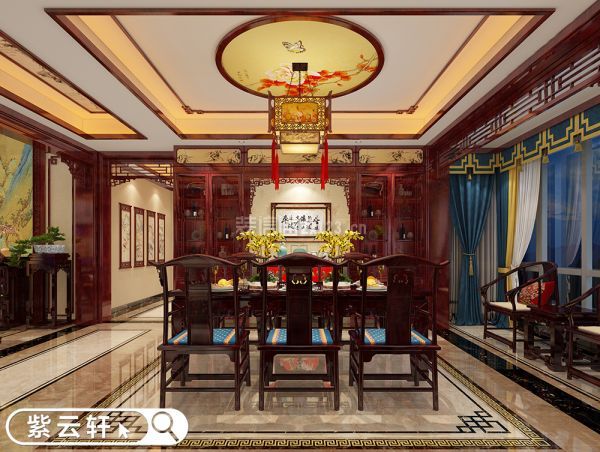 传统中式别墅餐厅装修