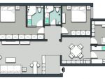 首座绿洲j简约风格113㎡三居室装修案例