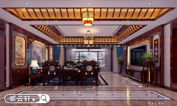 中式别墅装修设计起居室