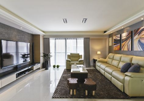博杨小区215平米现代简约四居室装修案例