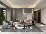西安曲江大城170平三居室装修，时尚大气的现代轻奢风格