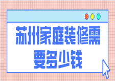 蘇州家庭裝修需要多少錢(裝修報價清單)