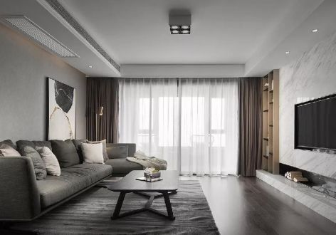 锦安公寓140㎡三居室现代简约装修案例