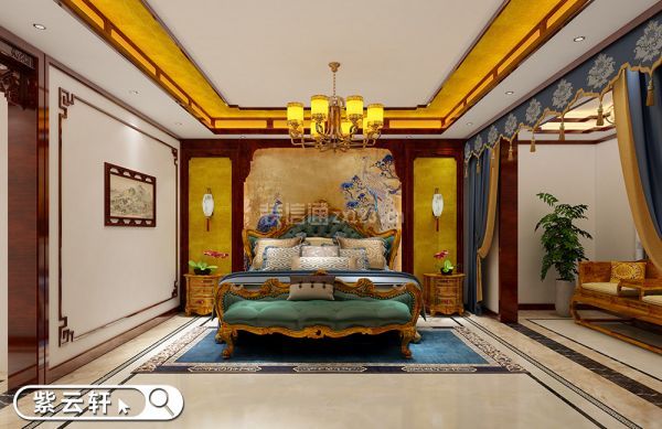 中式豪宅卧室装修风格