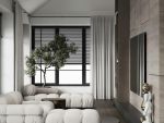 168平 高级灰与绿色 打造出清新恬淡、宁静舒适的住宅
