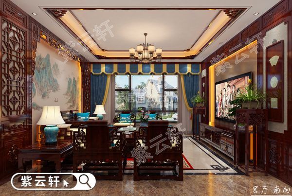 别墅室内古典中式设计风格