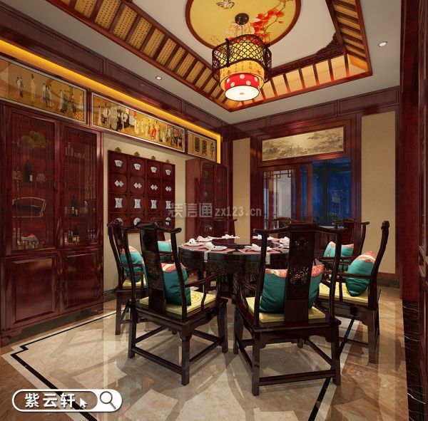 别墅餐厅中式设计风格