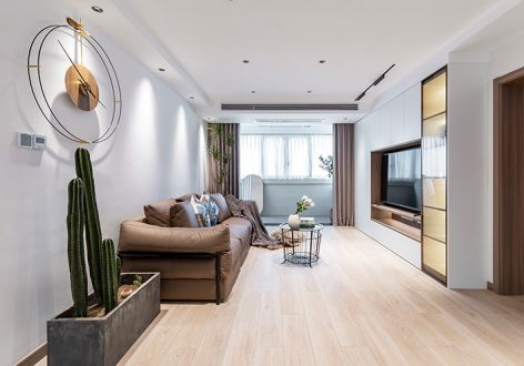 江中公寓90平三居室现代风格装修案例
