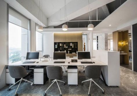 100平办公室现代风格装修案例