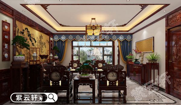 中式装修别墅客厅