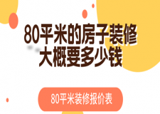 80平米的房子裝修大概要多少錢(80平米裝修報(bào)價(jià)表)